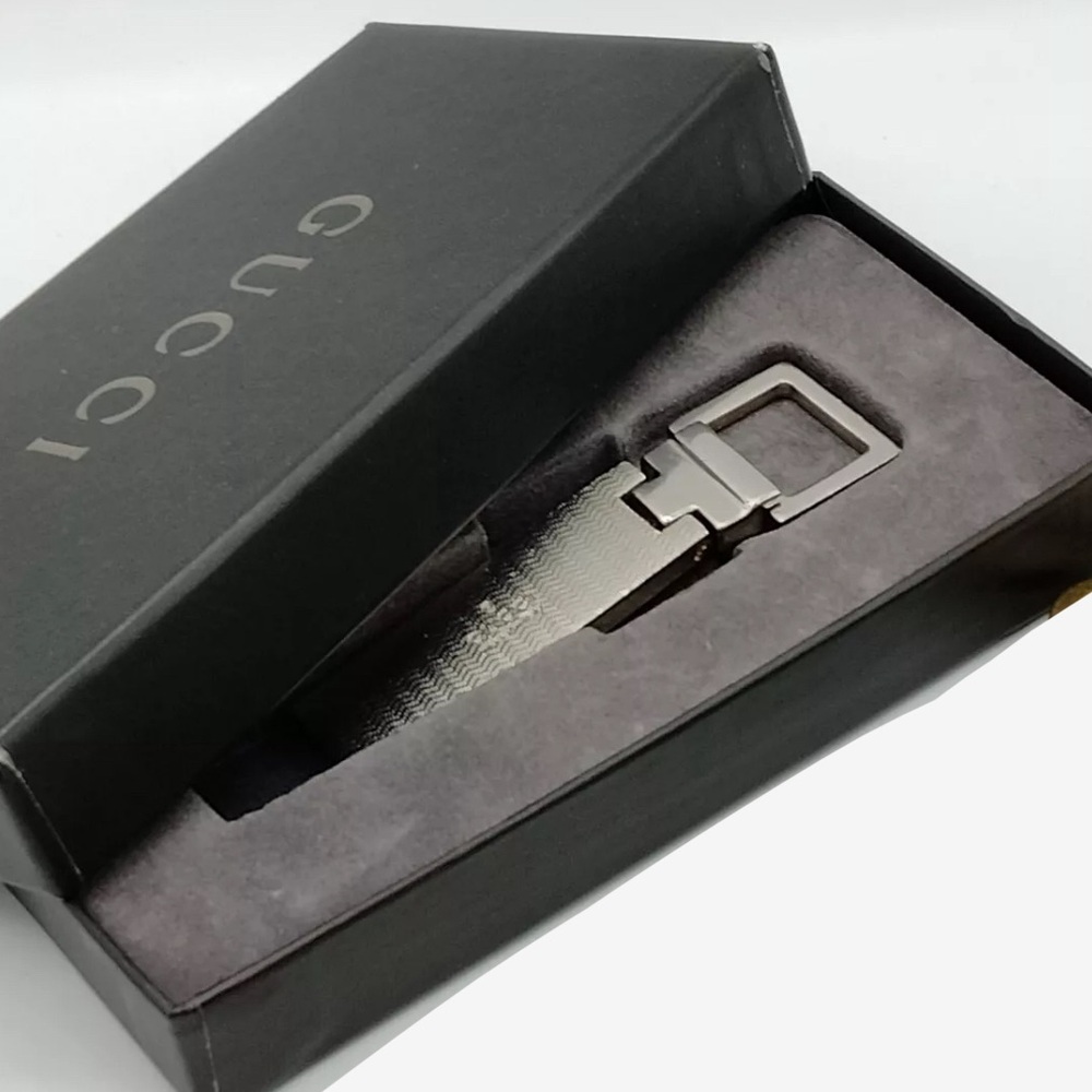 GUCCI KEY RING VINTAGE SILVER TONE BANGER